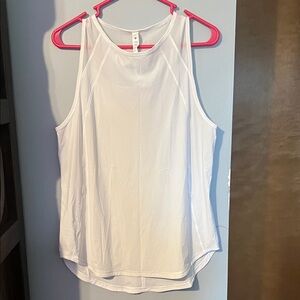 Lululemon Athletica White Sculpt Tank Top With Back Vent